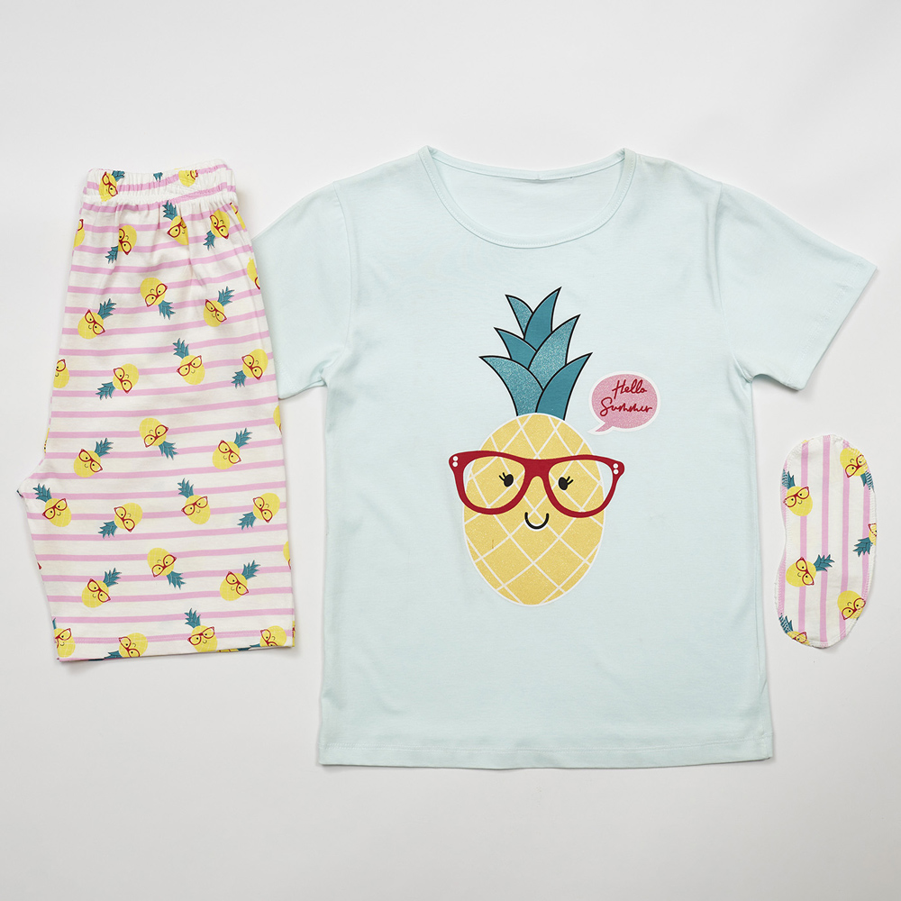 Σετ πιτζάμες ΕΒΙΤΑ με μάσκα ύπνου κορίτσι - ΒΕΡΑΜΑΝ