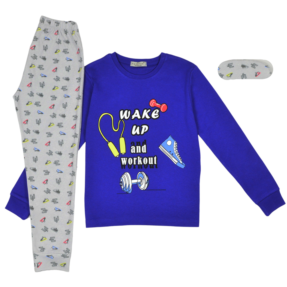 Σετ πιτζάμες HASHTAG - ΜΠΛΕ