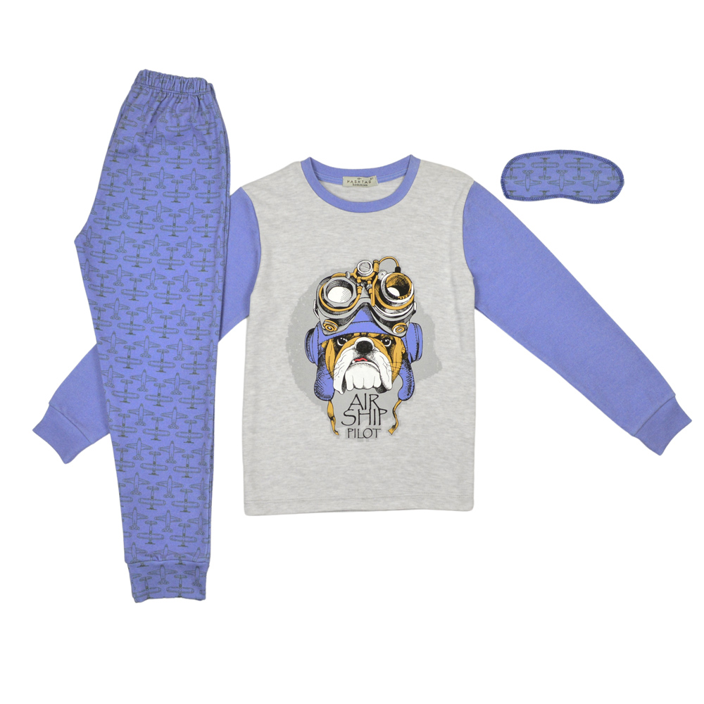 Σετ πιτζάμες HASHTAG - ΓΚΡΙ