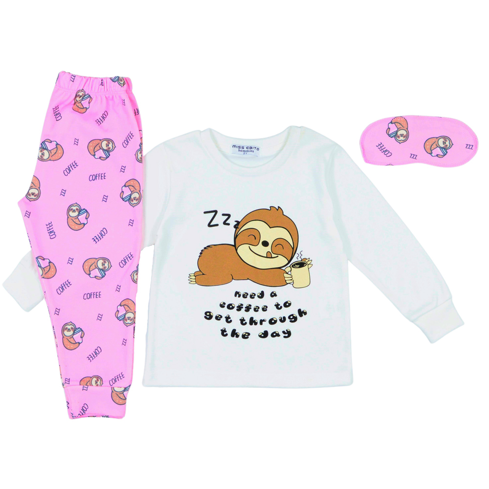 Σετ πιτζάμες ΕΒΙΤΑ - ΕΚΡΟΥ