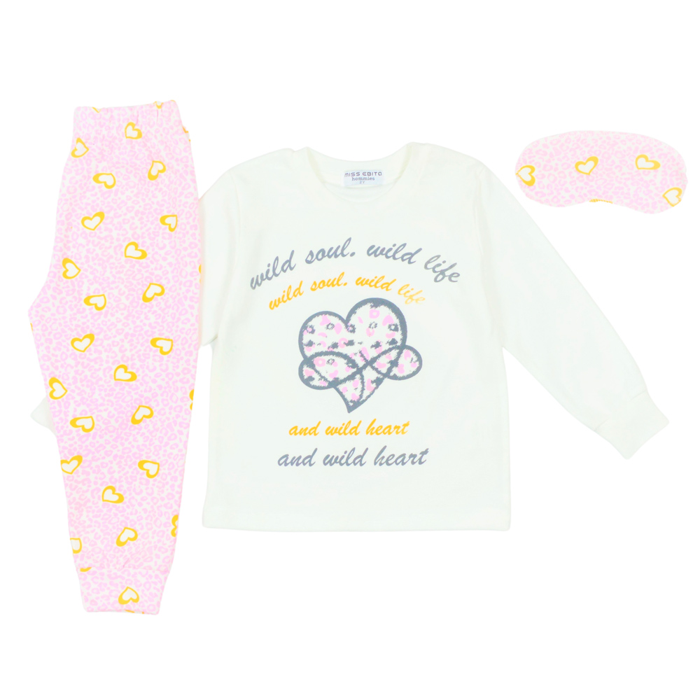 Σετ πιτζάμες ΕΒΙΤΑ - ΕΚΡΟΥ