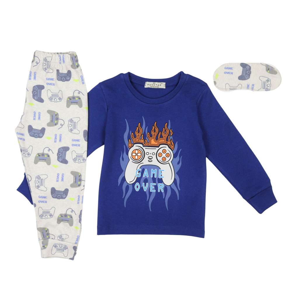 Σετ πιτζάμες HASHTAG - ΜΠΛΕ