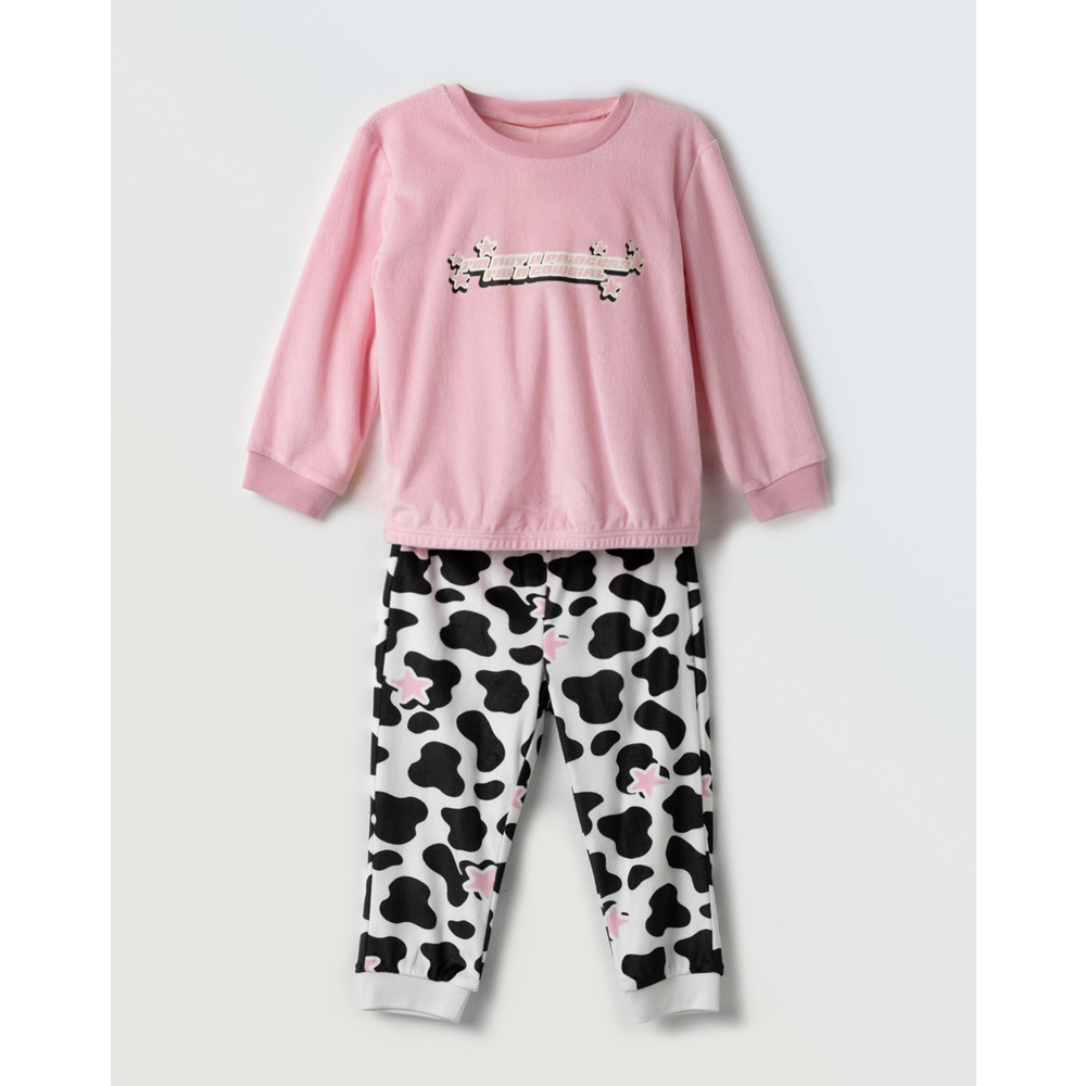 Παιδικό σετ πιτζάμες ΕΒΙΤΑ κορίτσι - ΡΟΖ