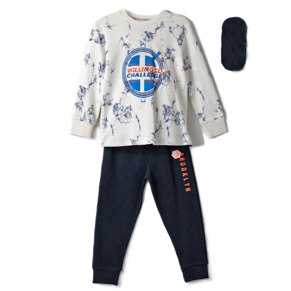 Παιδικές πιτζάμες HASHTAG αγόρι - OFF WHITE