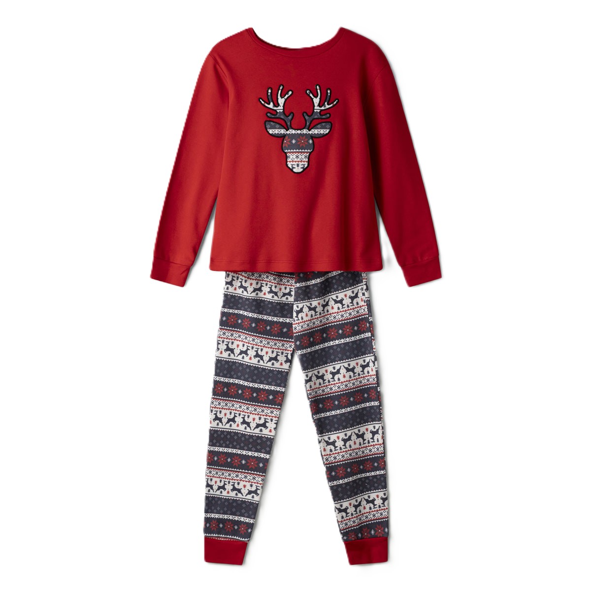 Παιδικές χριστουγεννιάτικες πιτζάμες ΕΒΙΤΑ κορίτσι - ΚΟΚΚΙΝΟ