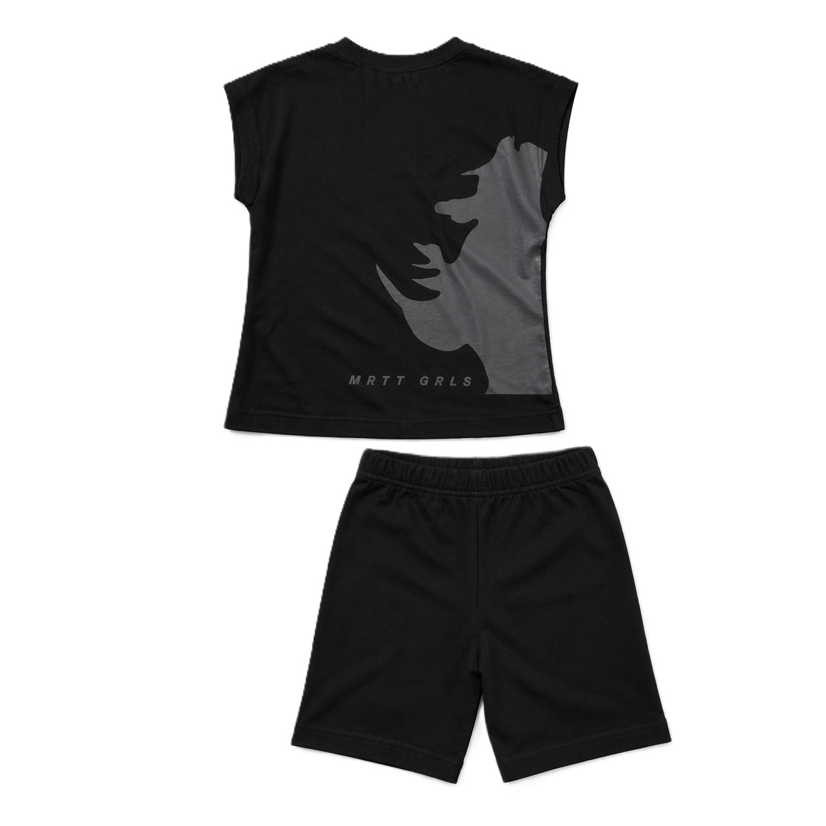 Παιδικό σετ με ποδηλατικό κολάν AMARETTO κορίτσι - ΜΑΥΡΟ