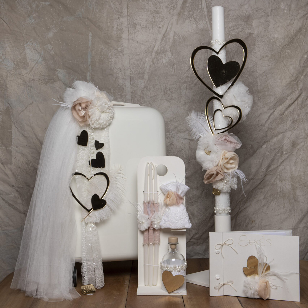 Πακέτο βάπτισης BABY BLOOM 6 τμχ - ΛΕΥΚΟ