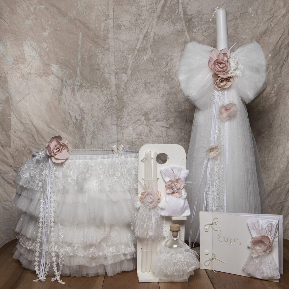 Πακέτο βάπτισης BABY BLOOM 6 τμχ - ΙΒΟΥΑΡ