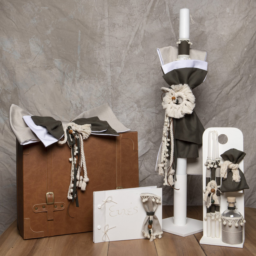 Πακέτο βάπτισης BABY BLOOM - ΧΑΚΙ