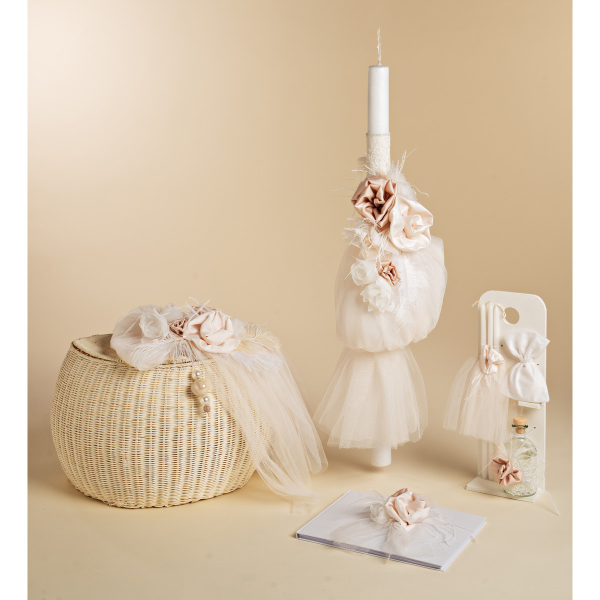 Πακέτο βάπτισης κορίτσι BABY BLOOM 4 τμχ - ΛΕΥΚΟ