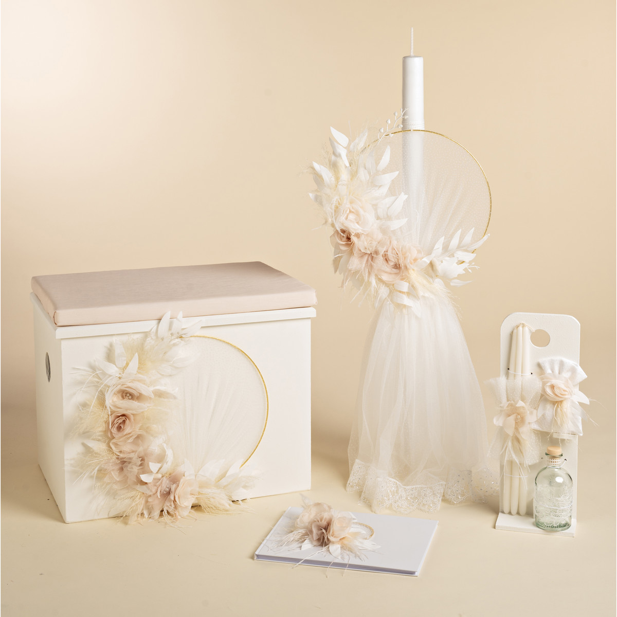 Πακέτο βάπτισης κορίτσι BABY BLOOM 4 τμχ - ΛΕΥΚΟ