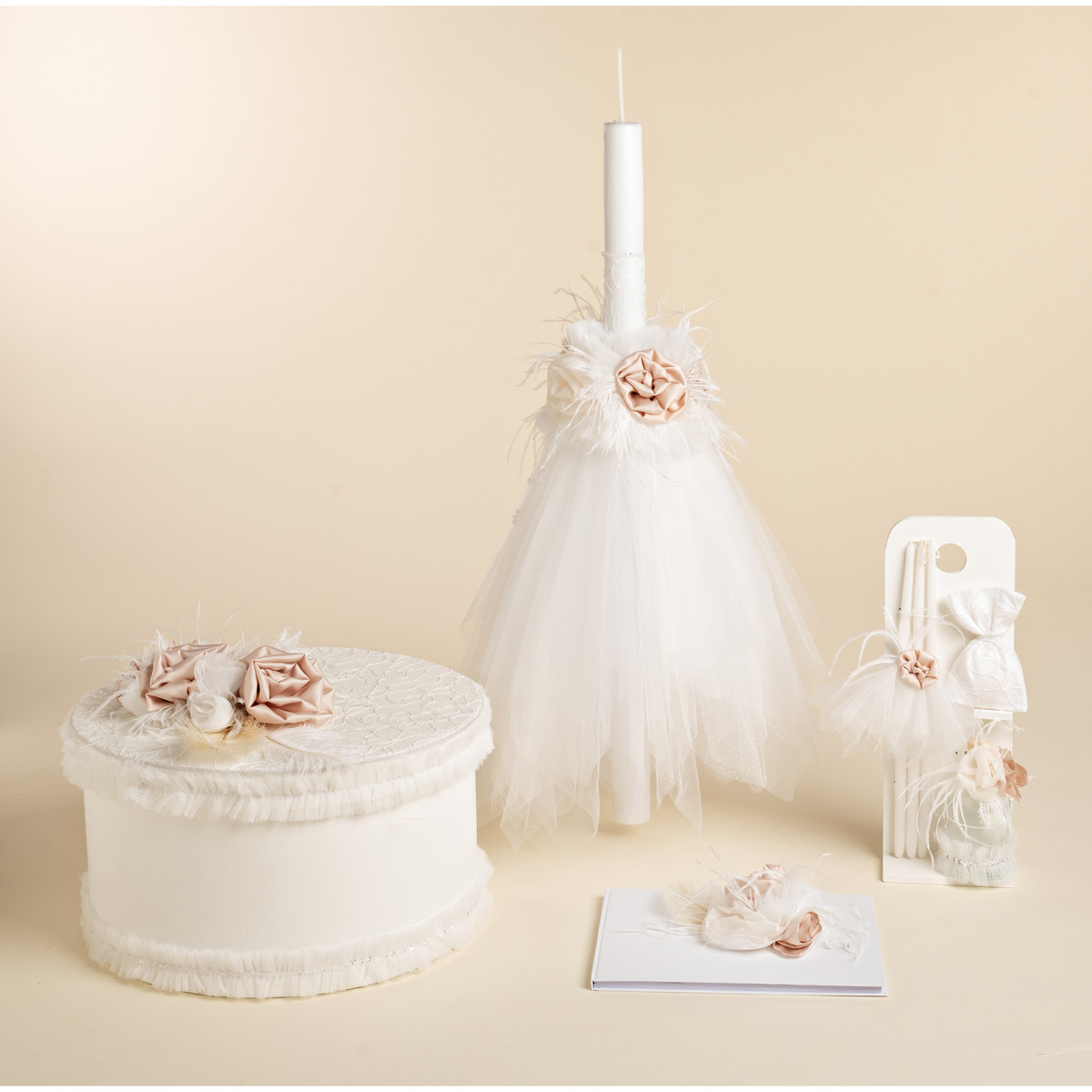 Πακέτο βάπτισης κορίτσι BABY BLOOM 4 τμχ - ΛΕΥΚΟ