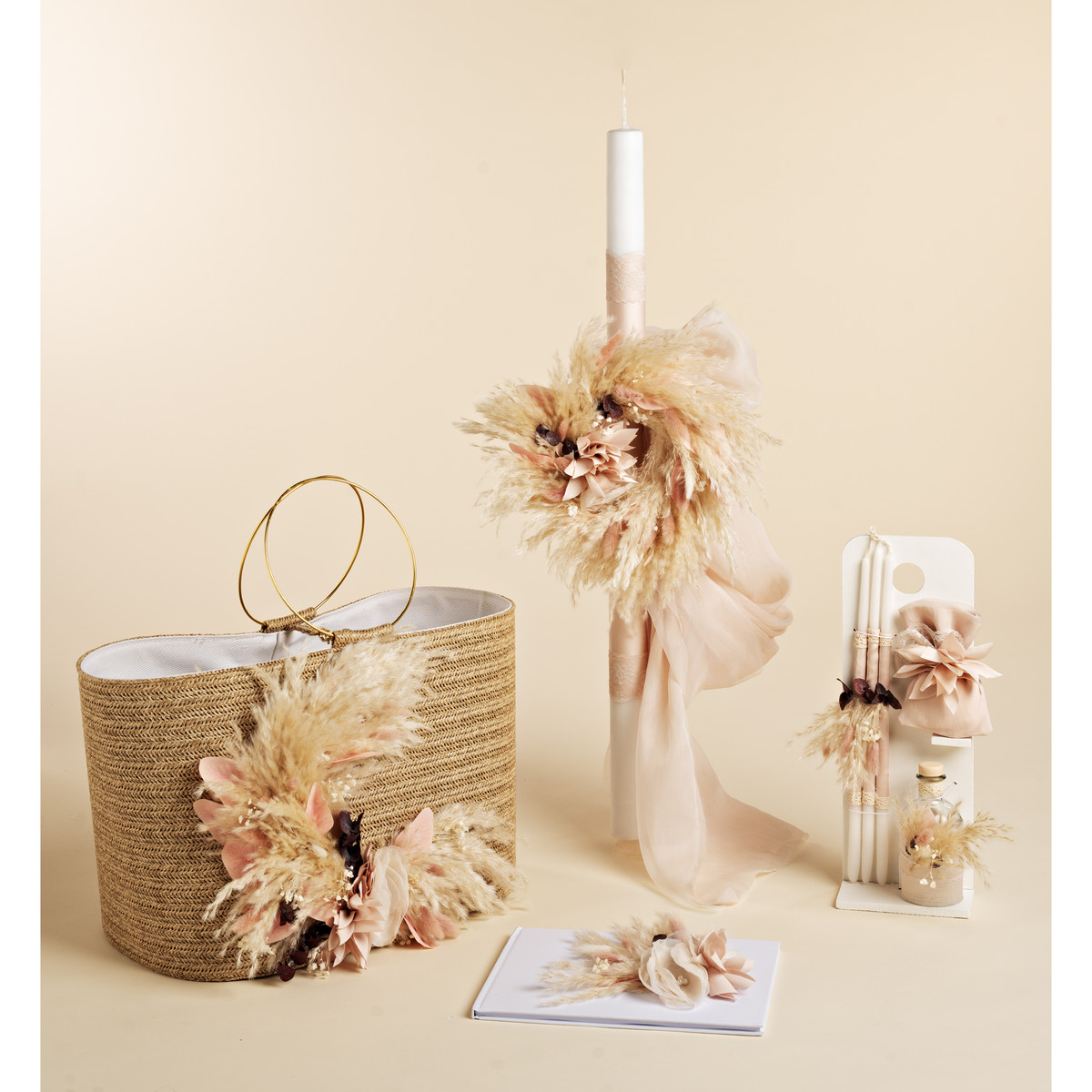 Πακέτο βάπτισης κορίτσι BABY BLOOM 4 τμχ - ΜΠΕΖ