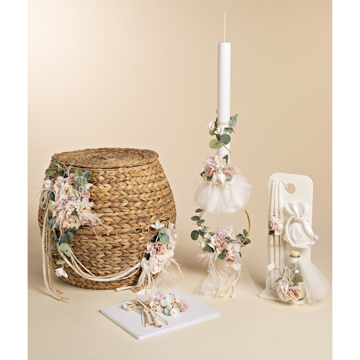 Πακέτο βάπτισης κορίτσι BABY BLOOM 4 τμχ - ΛΕΥΚΟ