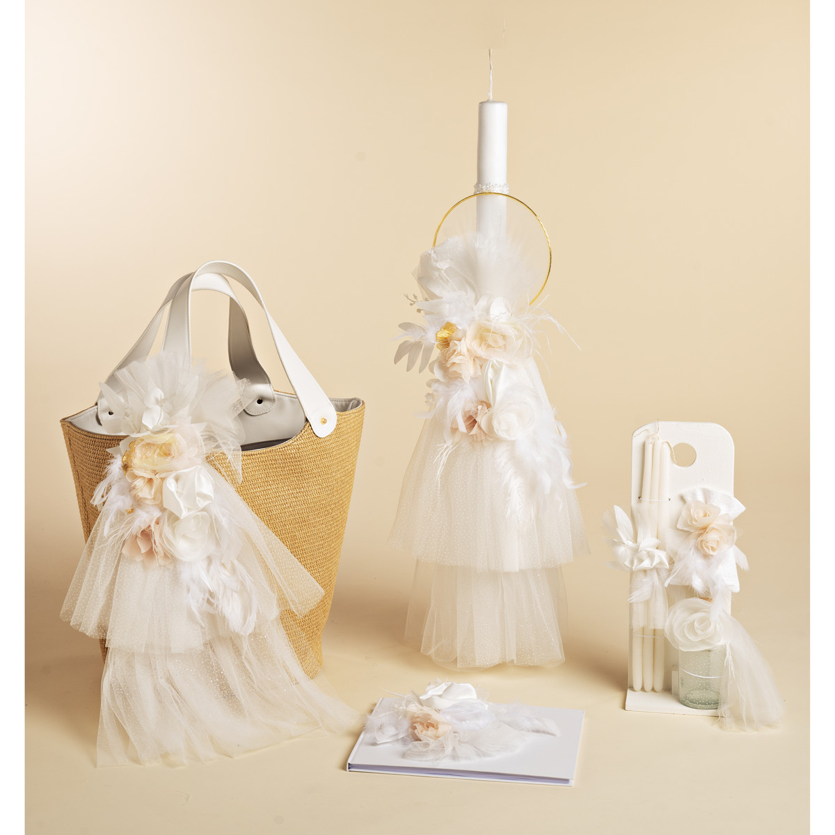 Πακέτο βάπτισης κορίτσι BABY BLOOM 4 τμχ - ΛΕΥΚΟ