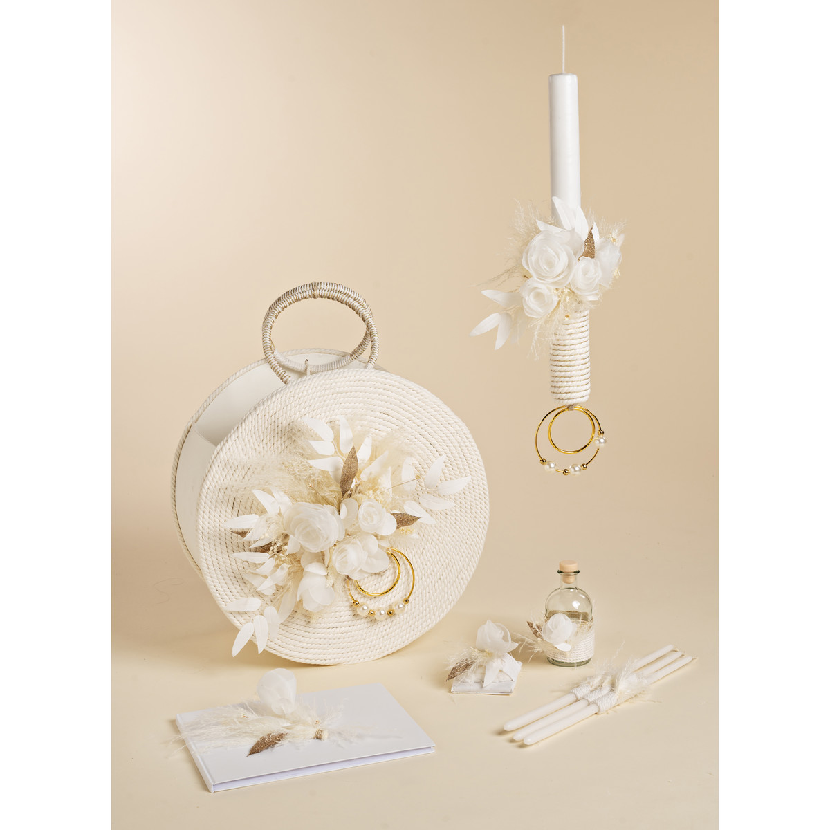 Πακέτο βάπτισης κορίτσι BABY BLOOM 4 τμχ - ΛΕΥΚΟ