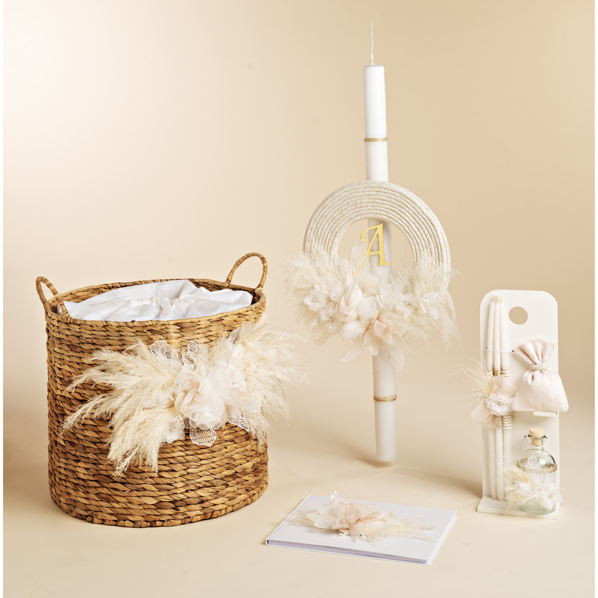 Πακέτο βάπτισης κορίτσι BABY BLOOM 4 τμχ - ΛΕΥΚΟ