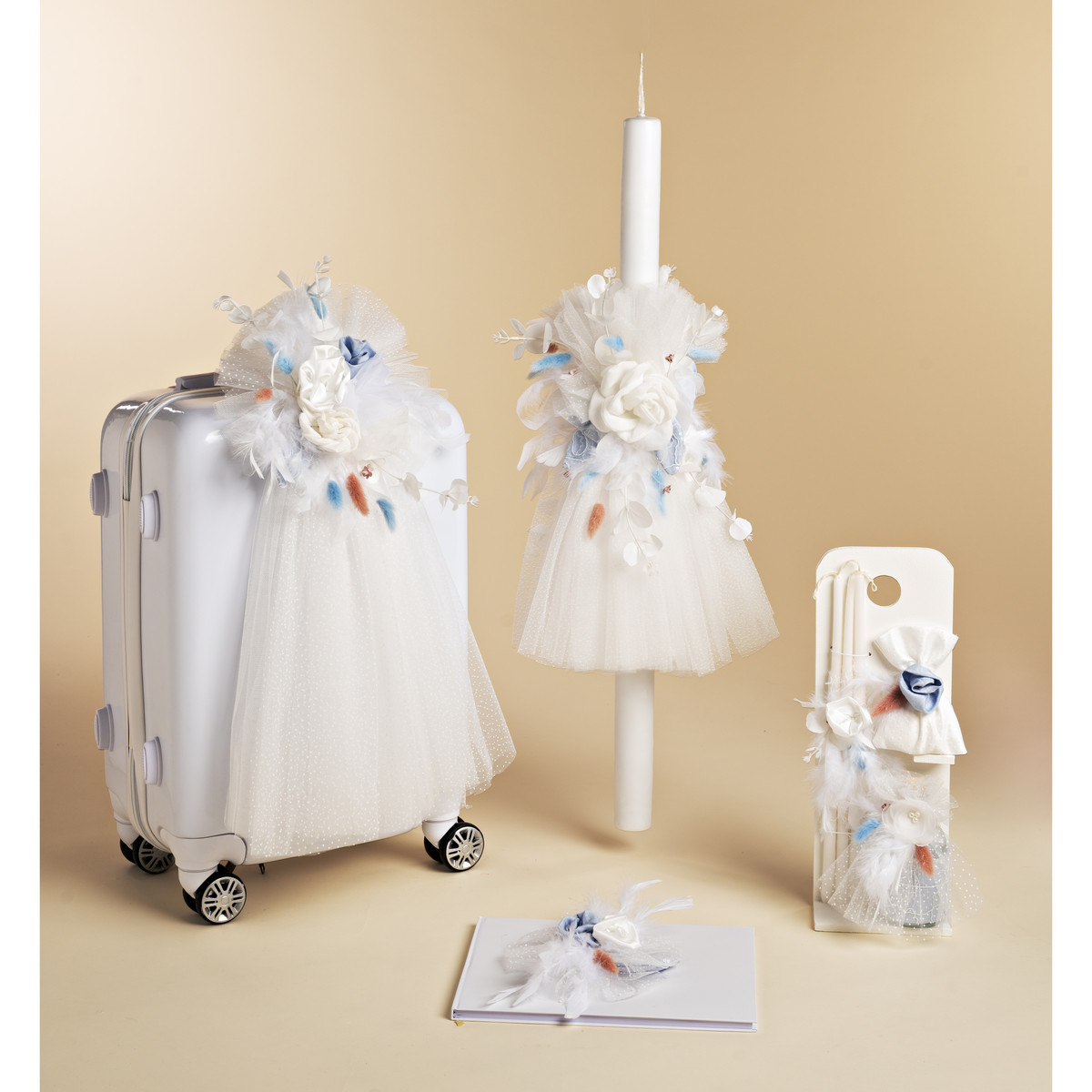 Πακέτο βάπτισης κορίτσι BABY BLOOM 4 τμχ - ΓΑΛΑΖΙΟ