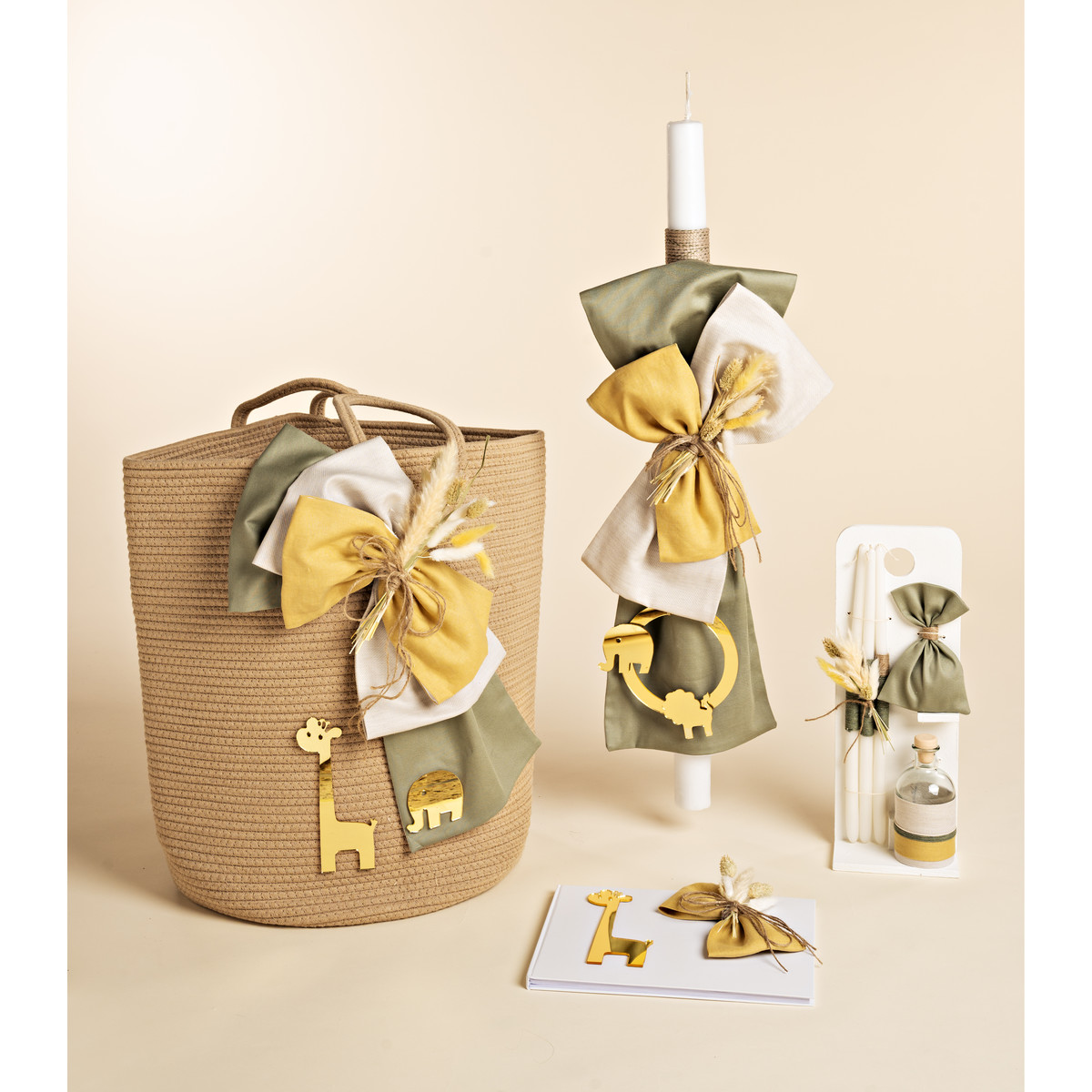 Πακέτο βάπτισης αγόρι BABY BLOOM 4 τμχ - ΧΑΚΙ