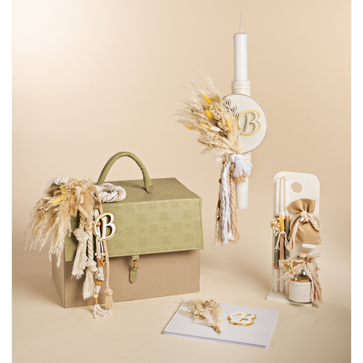 Πακέτο βάπτισης αγόρι BABY BLOOM 4 τμχ - ΧΑΚΙ