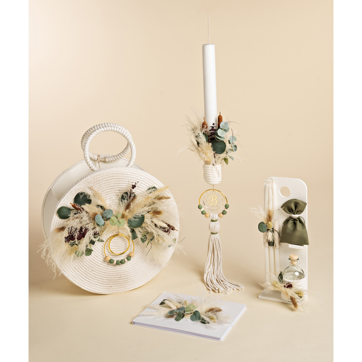 Πακέτο βάπτισης αγόρι BABY BLOOM 4 τμχ - ΧΑΚΙ