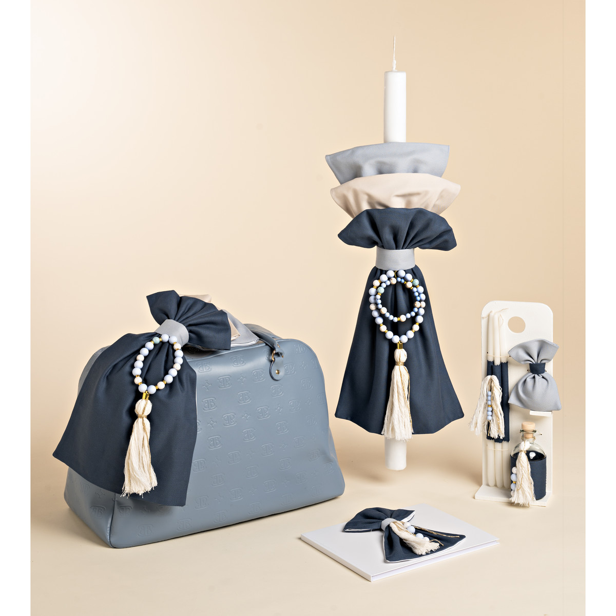 Πακέτο βάπτισης αγόρι BABY BLOOM 4 τμχ - ΜΠΛΕ