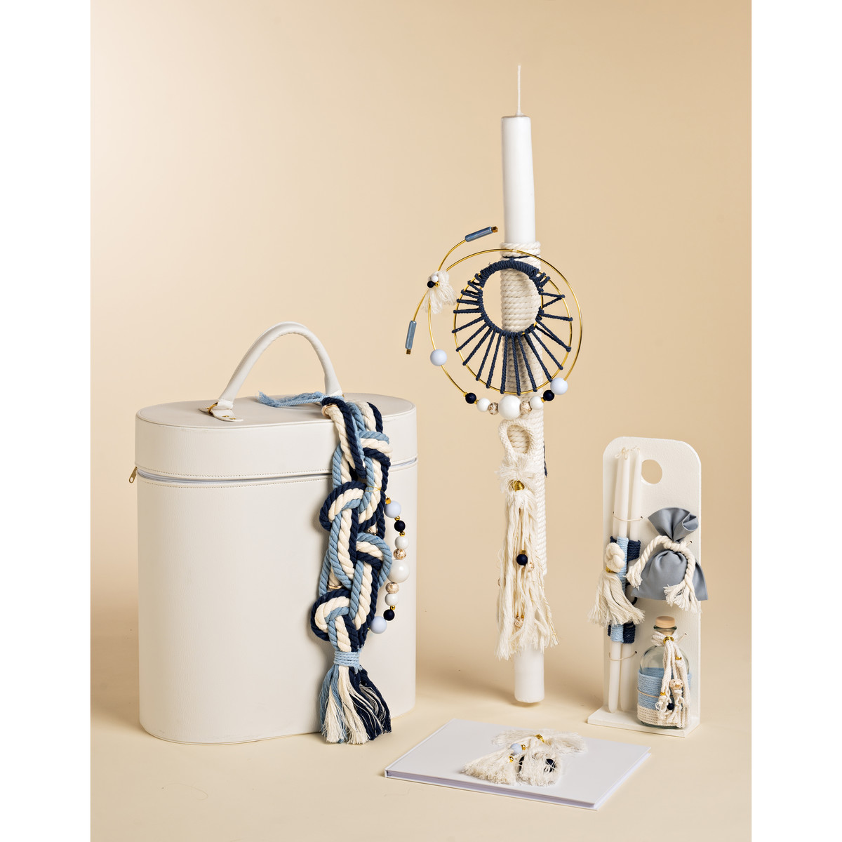 Πακέτο βάπτισης αγόρι BABY BLOOM 4 τμχ - ΜΠΛΕ