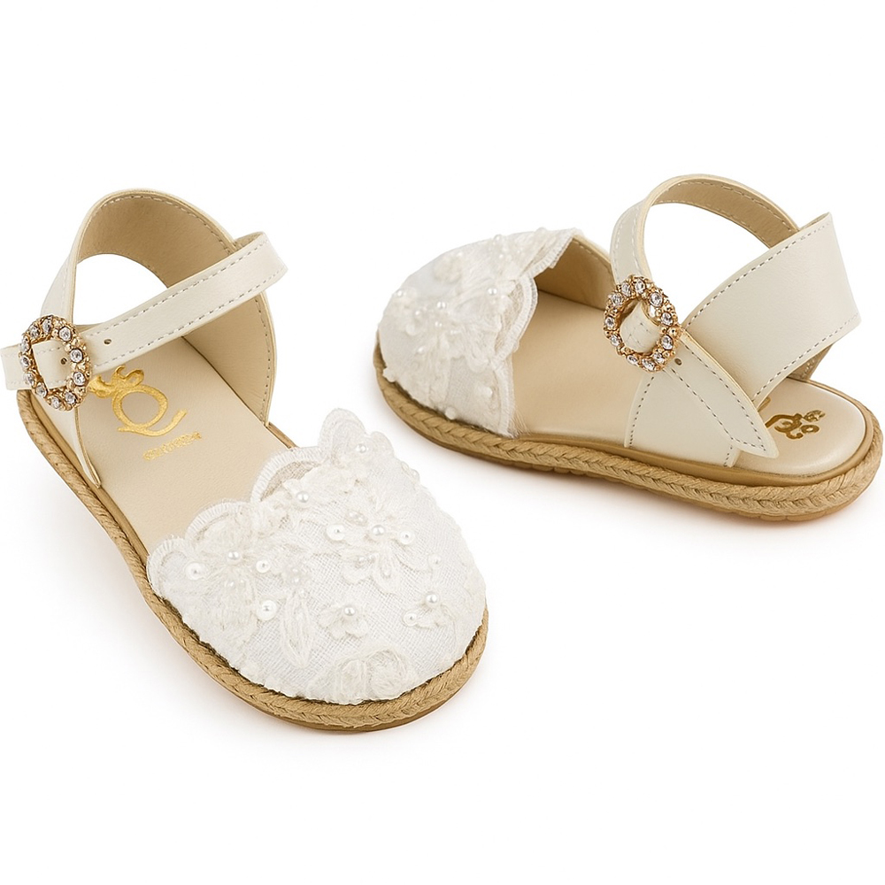 Βαπτιστικό παπούτσι EVERKID κορίτσι - ΕΚΡΟΥ