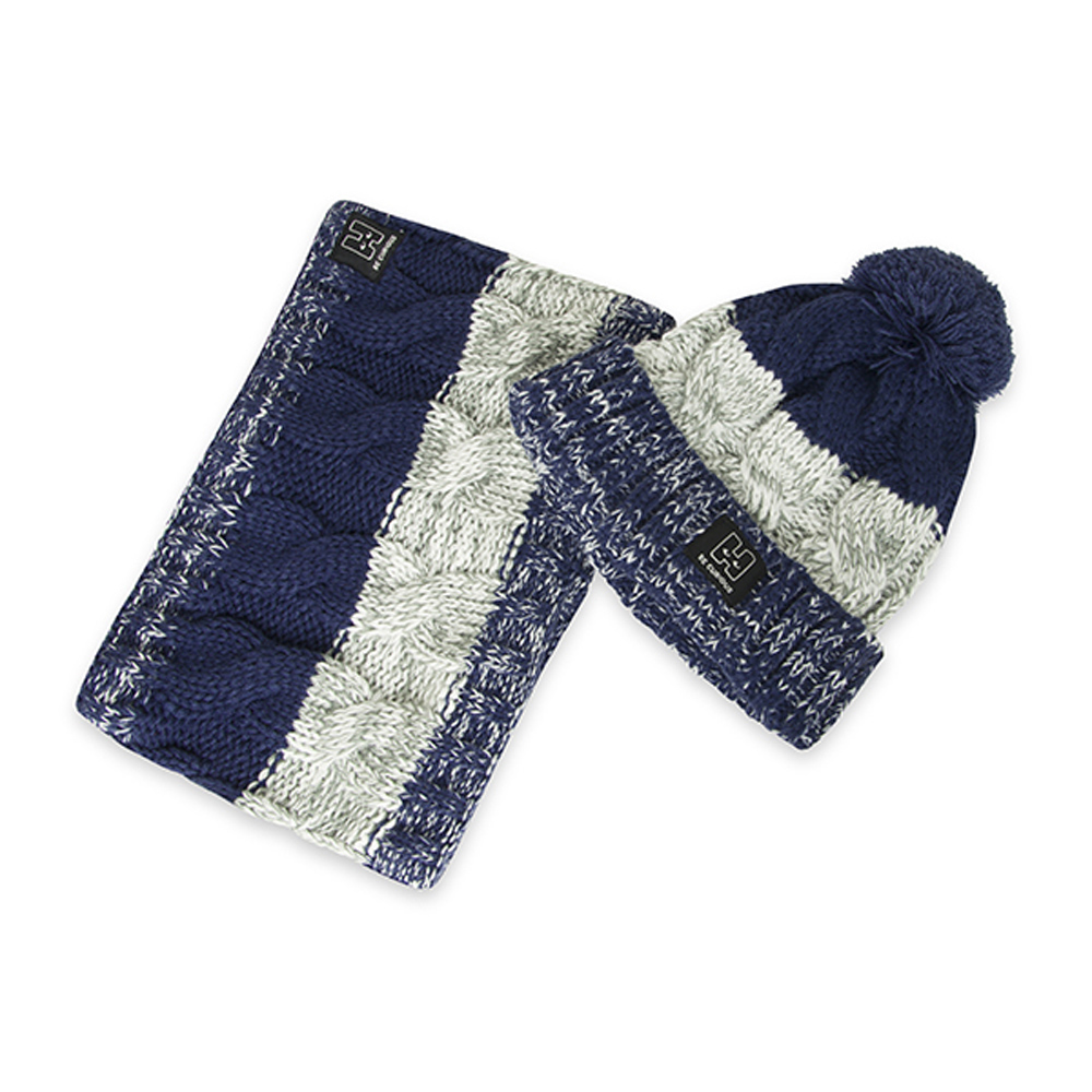 Σετ κασκόλ με σκούφο NATH KIDS - ΜΠΛΕ