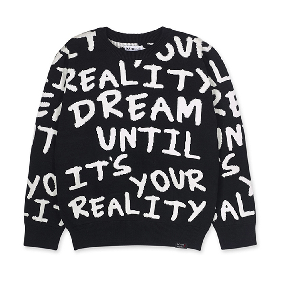 Πλεκτή μπλούζα NATH KIDS - ΜΑΥΡΟ