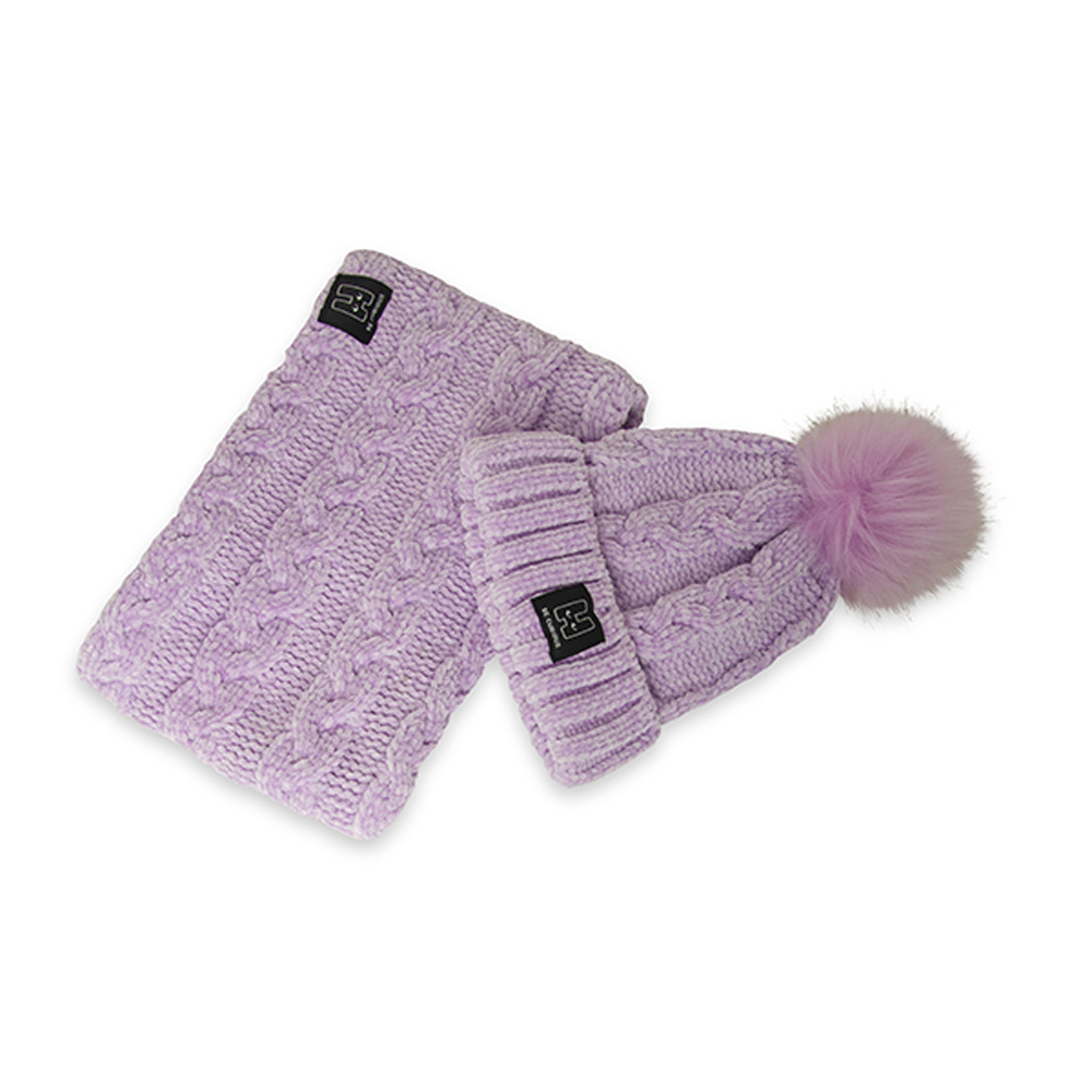 Σετ κασκόλ με σκούφο NATH KIDS - ΛΙΛΑ