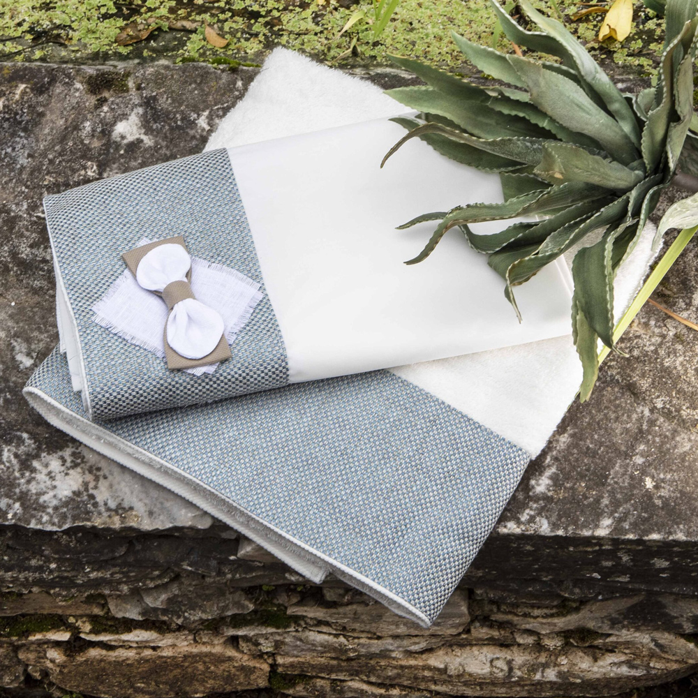 Βαπτιστικό λαδόπανο BABY BLOOM - ΛΕΥΚΟ