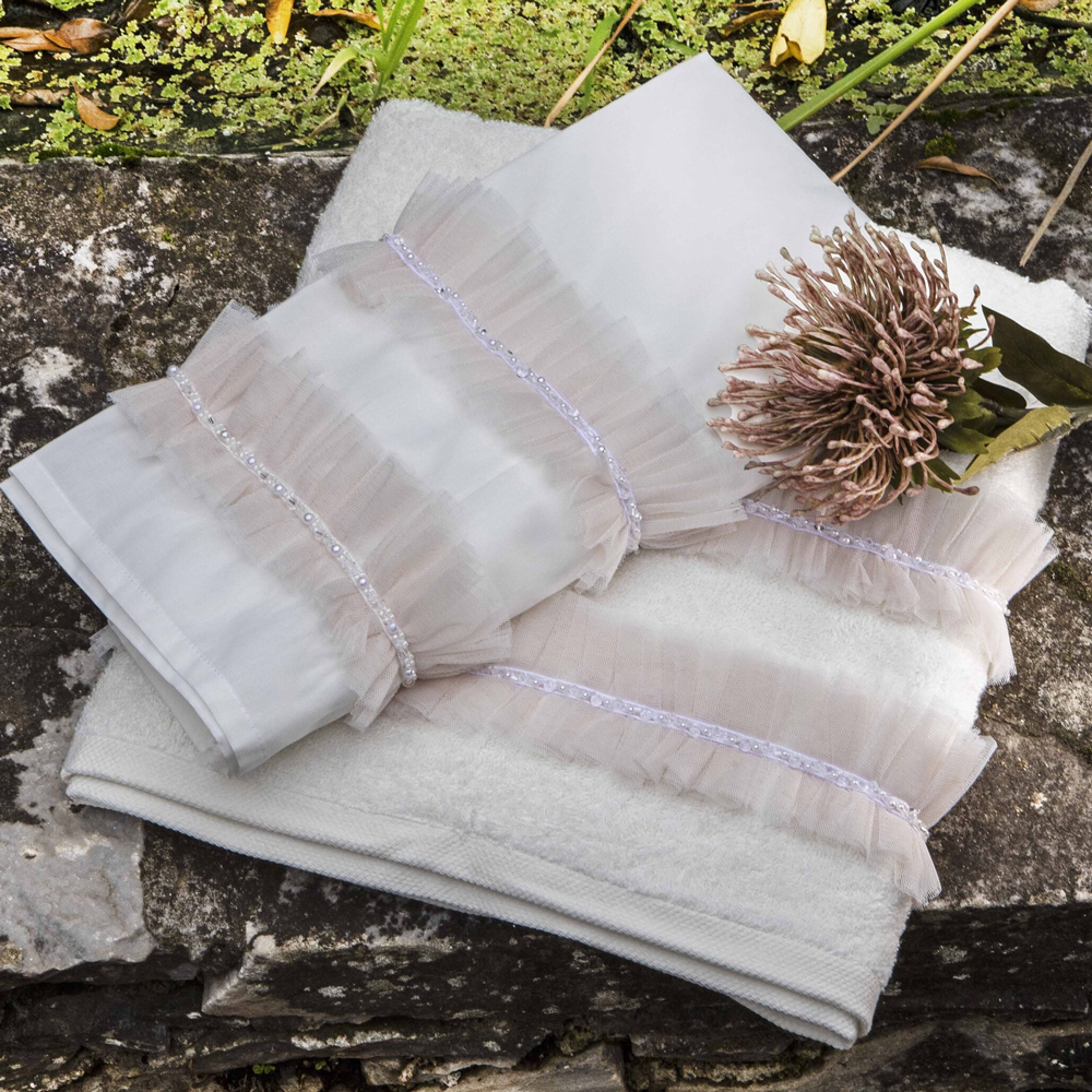 Βαπτιστικό λαδόπανο BABY BLOOM - ΛΕΥΚΟ