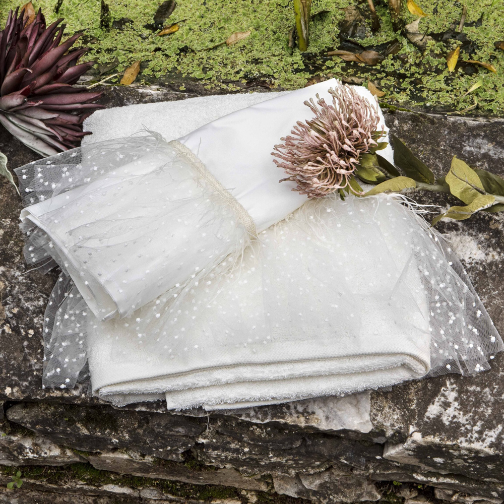 Βαπτιστικό λαδόπανο BABY BLOOM - ΛΕΥΚΟ