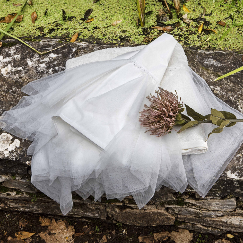 Βαπτιστικό λαδόπανο BABY BLOOM - ΛΕΥΚΟ