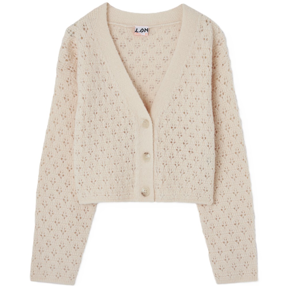 Παιδική πλεκτή ζακέτα LOSAN κορίτσι - ΕΚΡΟΥ