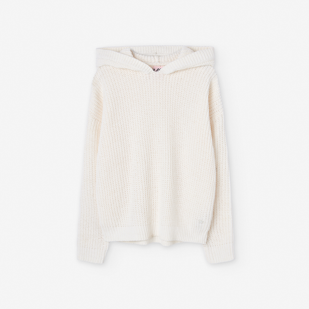 Παιδική πλεκτή μπλούζα LOSAN κορίτσι - ΕΚΡΟΥ