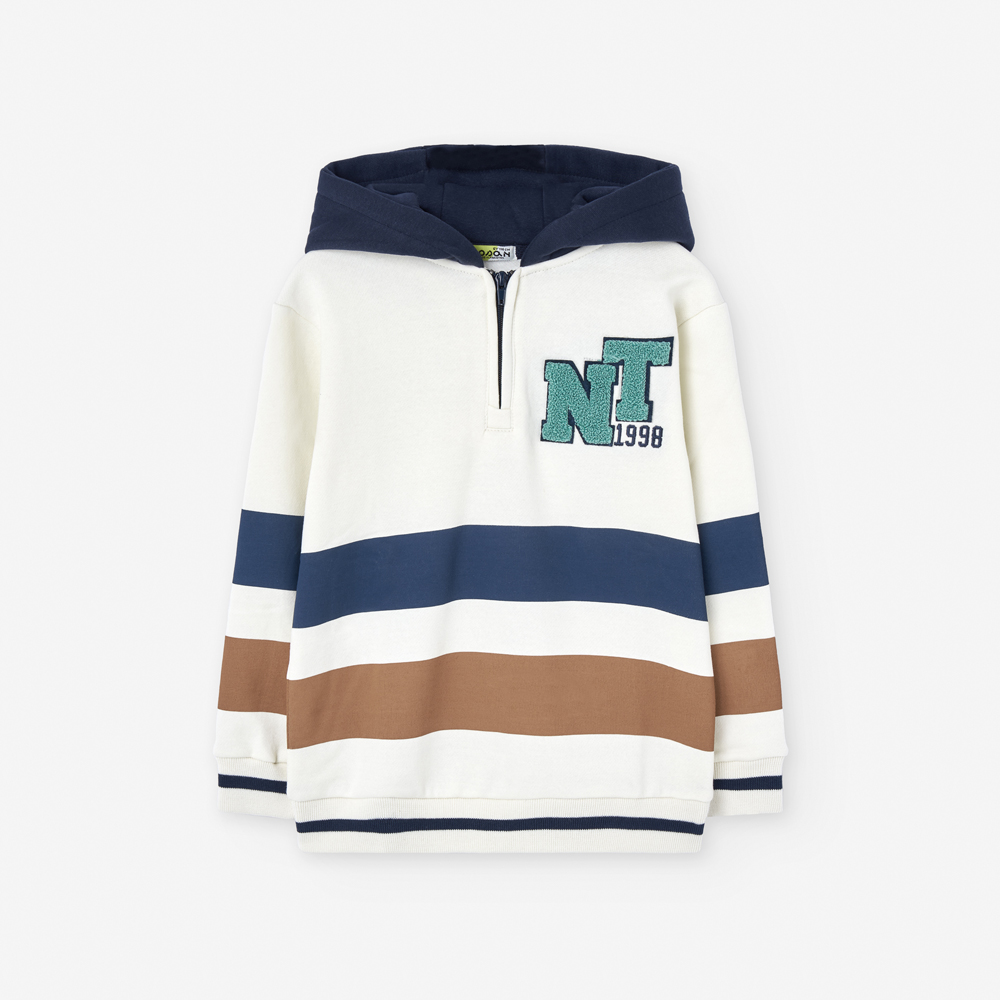 Παιδική μπλούζα φούτερ με κουκούλα LOSAN αγόρι - ΜΠΕΖ