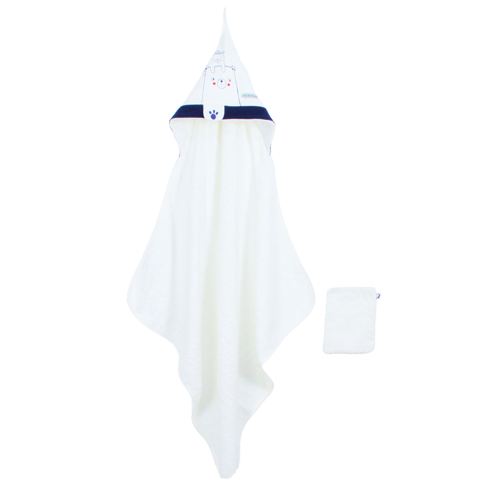 Σετ με μπουρνούζι 2 τμχ HASHTAG - ΜΠΛΕ