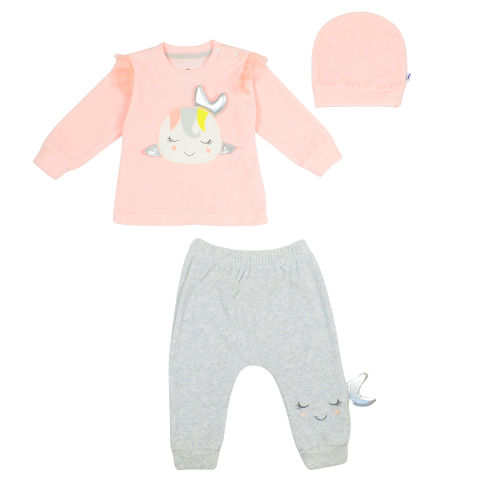 Βελουτέ σετ φορμάκι 3 τμχ ΕΒΙΤΑ - ΡΟΖ