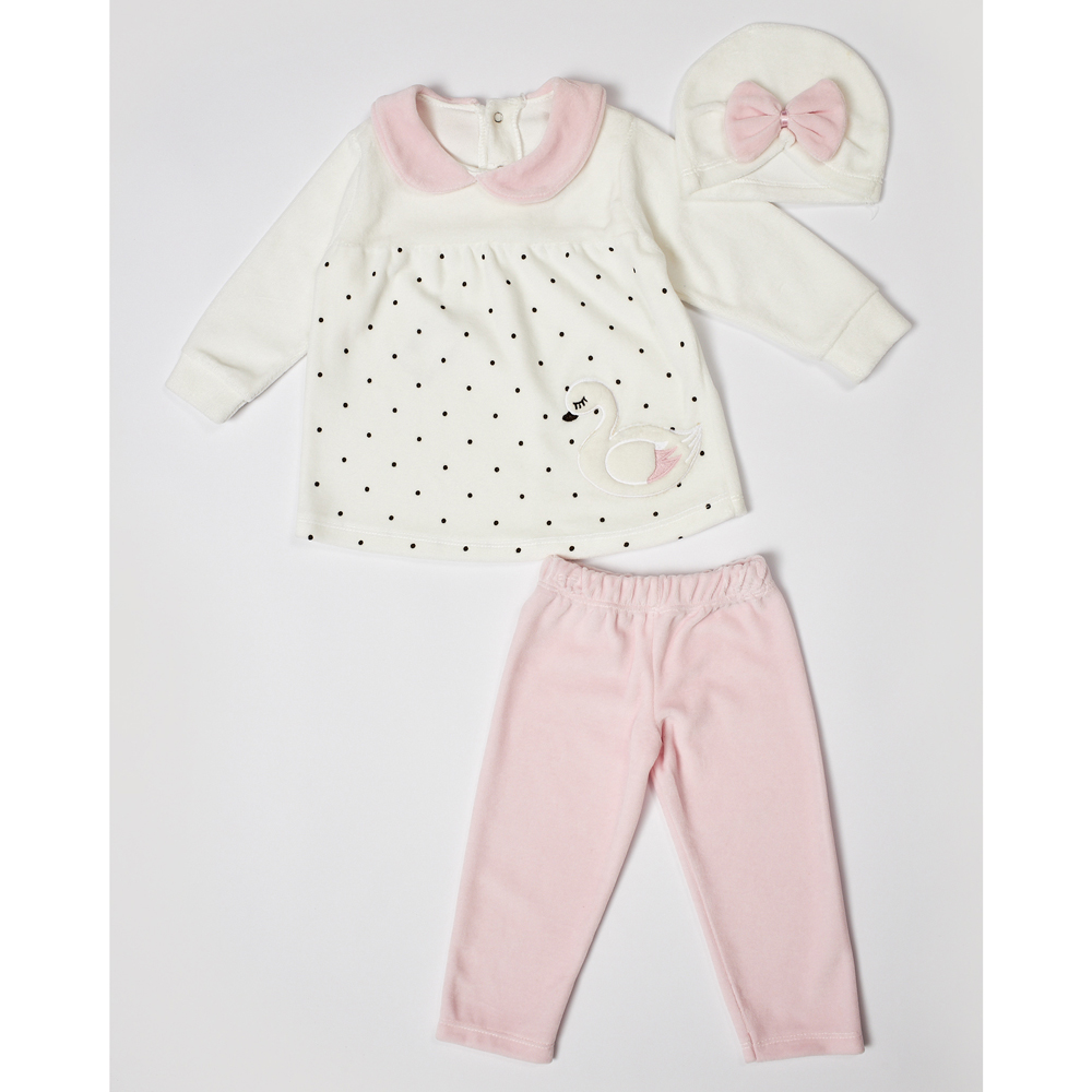 Βελουτέ σετ με φόρμα ΕΒΙΤΑ 3 τμχ - 1