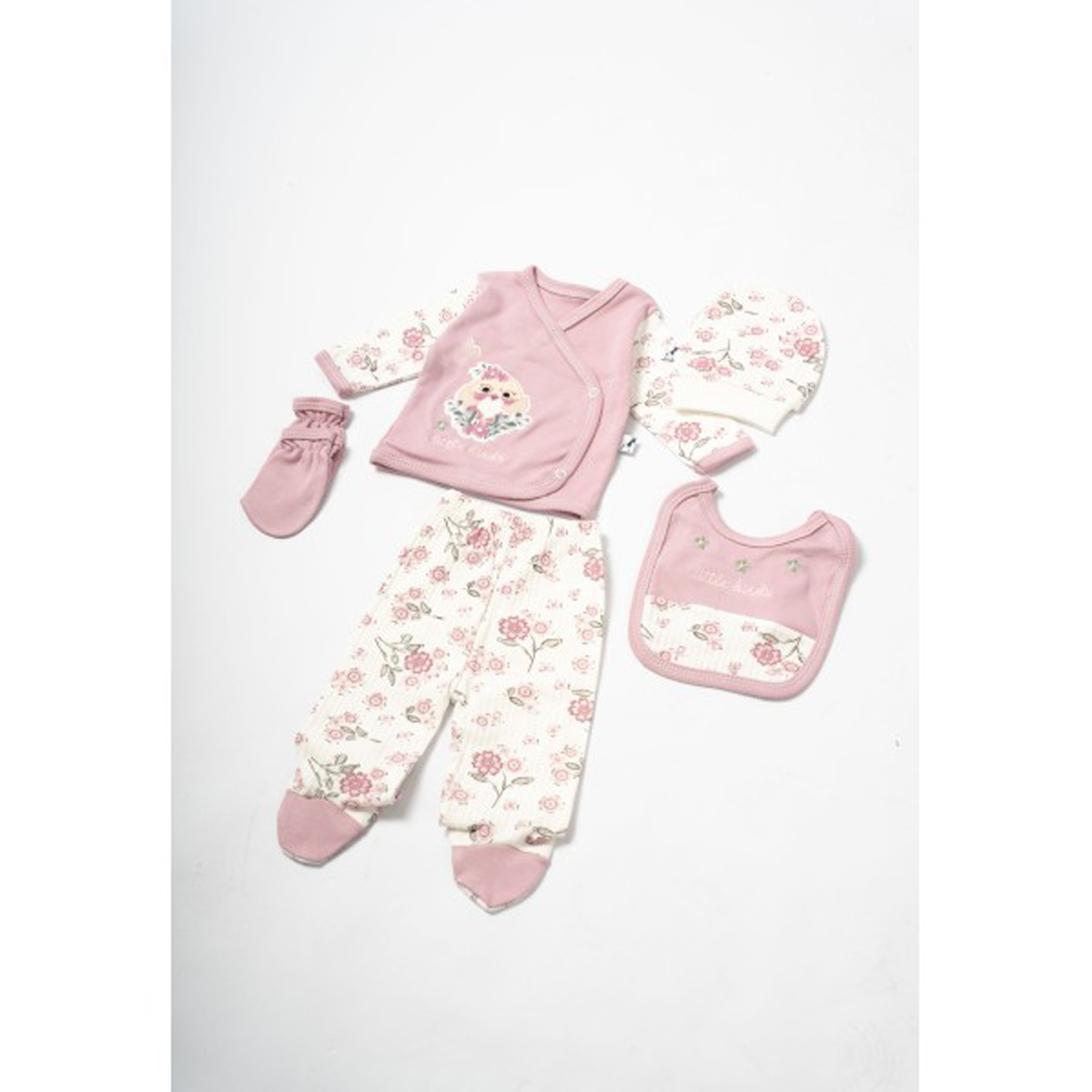 Βρεφικό σετ 5 τμχ ΕΒΙΤΑ κορίτσι