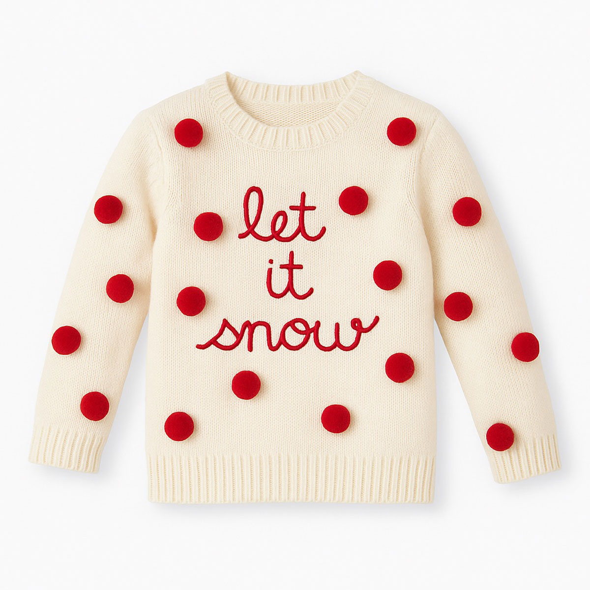 Παιδικό χριστουγεννιάτικο πουλόβερ JEBELLINA κορίτσι - ΛΕΥΚΟ