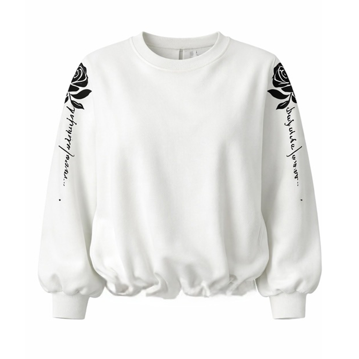 Παιδικό cropped φούτερ MAVIE κορίτσι - ΛΕΥΚΟ