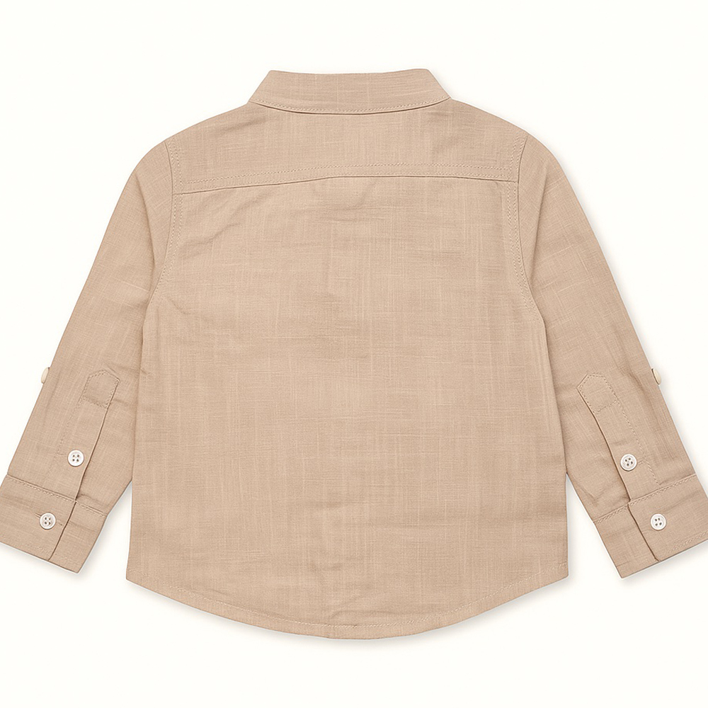 Βρεφικό λινό πουκάμισο με γιακά μαο BEST KIDS - 2