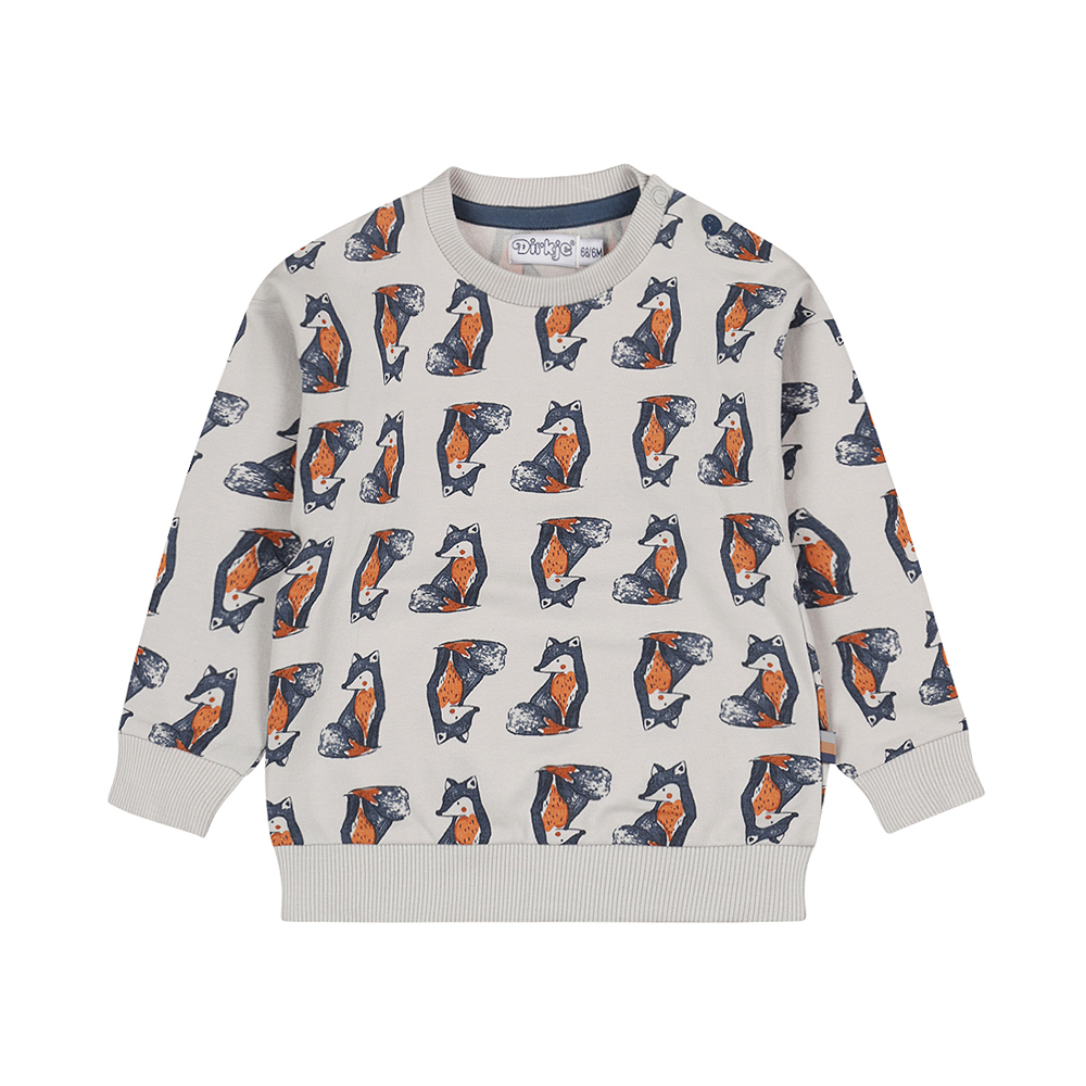 Βρεφική μακρυμάνικη μπλούζα DIRKJE αγόρι - ΓΚΡΙ