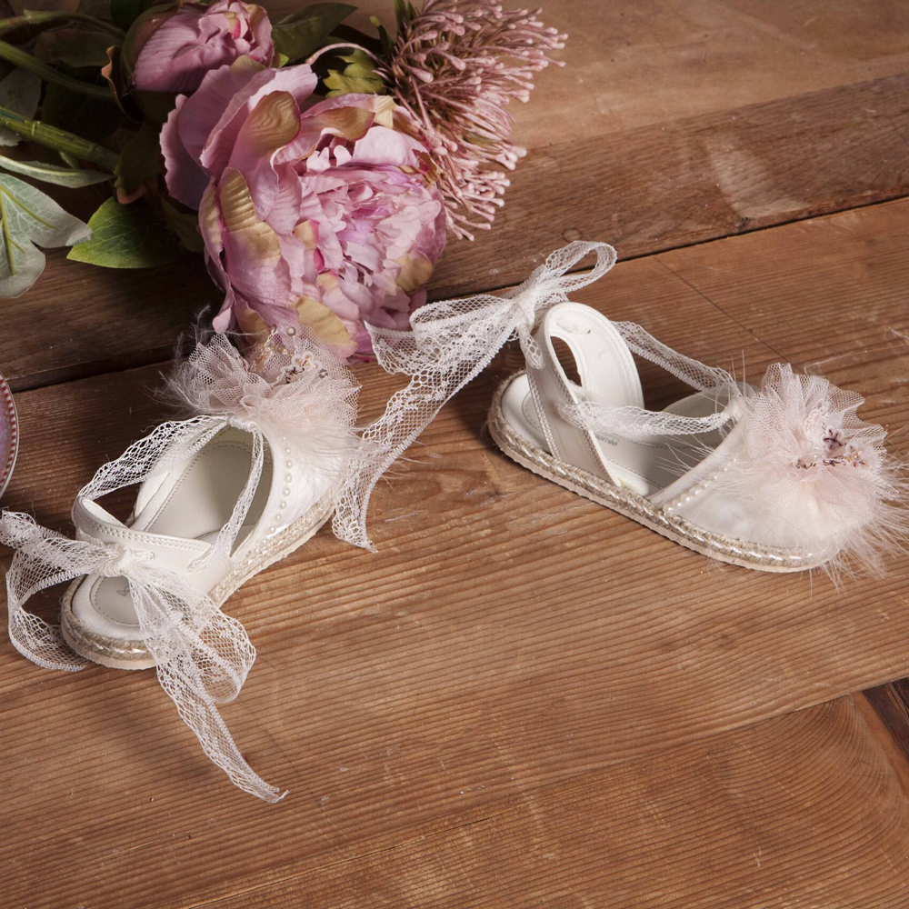 Παπουτσάκι βάπτισης Baby Bloom - ΕΚΡΟΥ