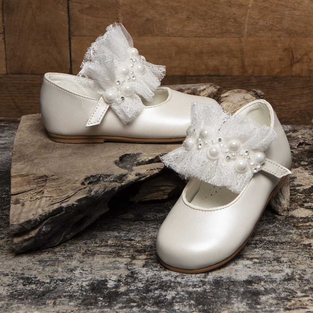 Παπούτσι βάπτισης BABY BLOOM - ΕΚΡΟΥ
