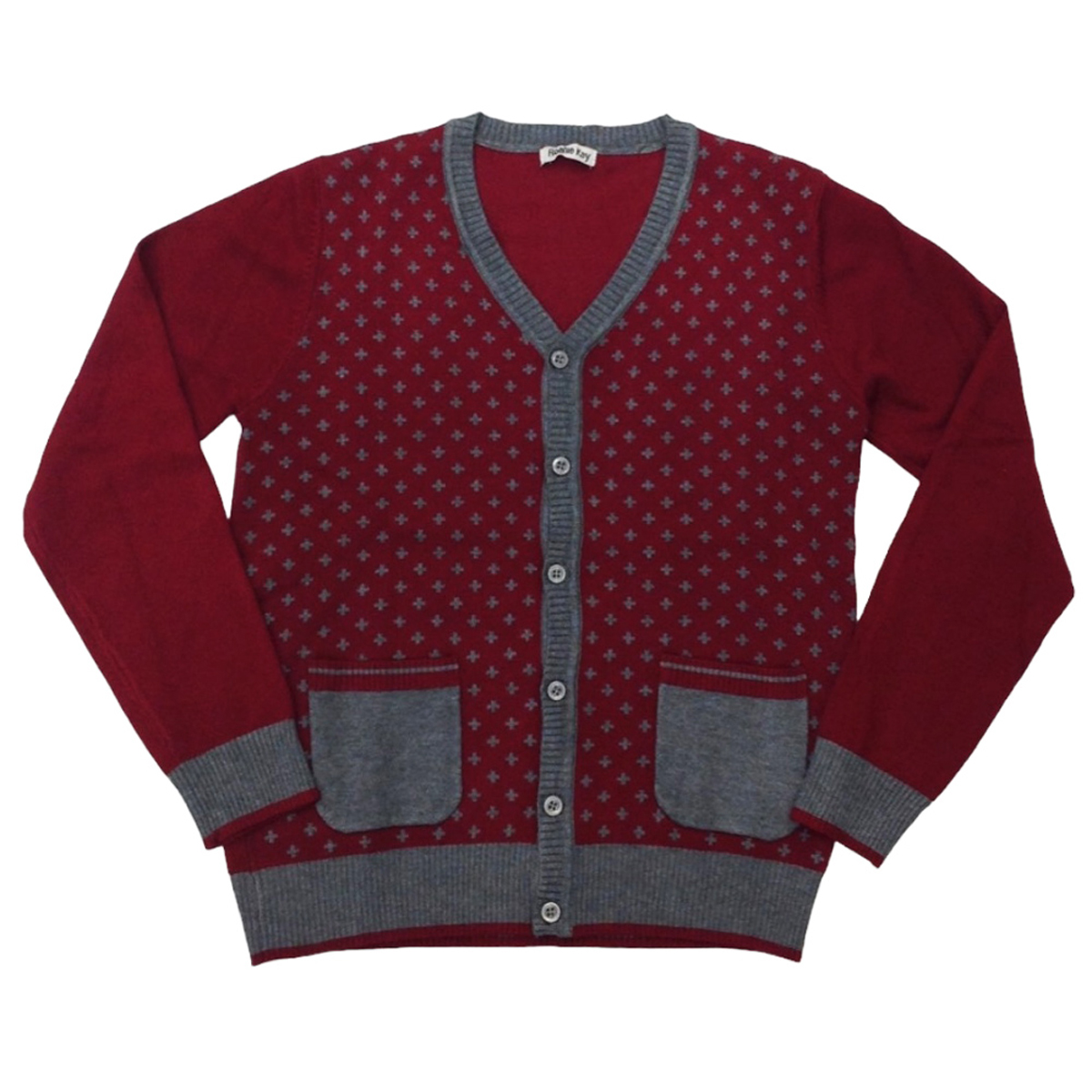 Παιδική πλεκτή ζακέτα RONNIE KAY - ΜΠΟΡΝΤΩ