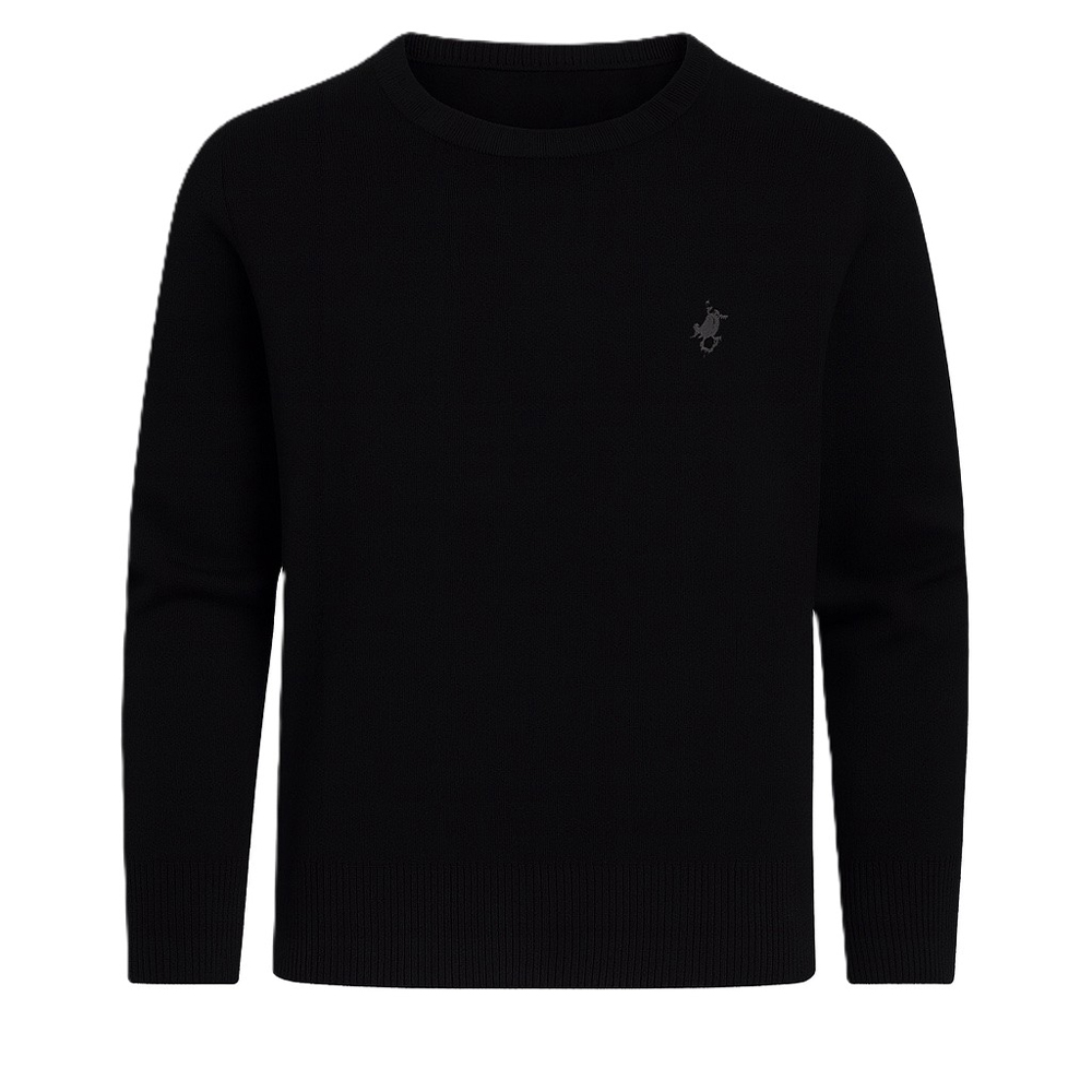Εφηβική πλεκτή μπλούζα US POLO αγόρι - ΜΑΥΡΟ